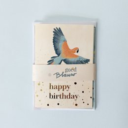 Tarjeta de lámina dorada Loro