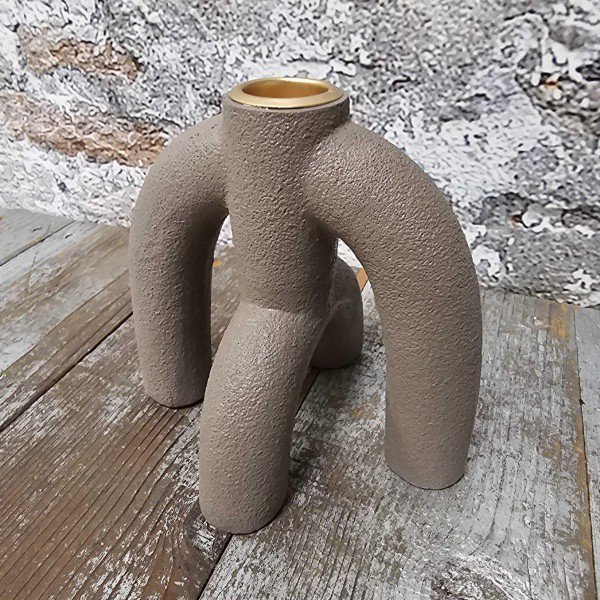 Mato kandelaar boog taupe 11x12cm (17309)