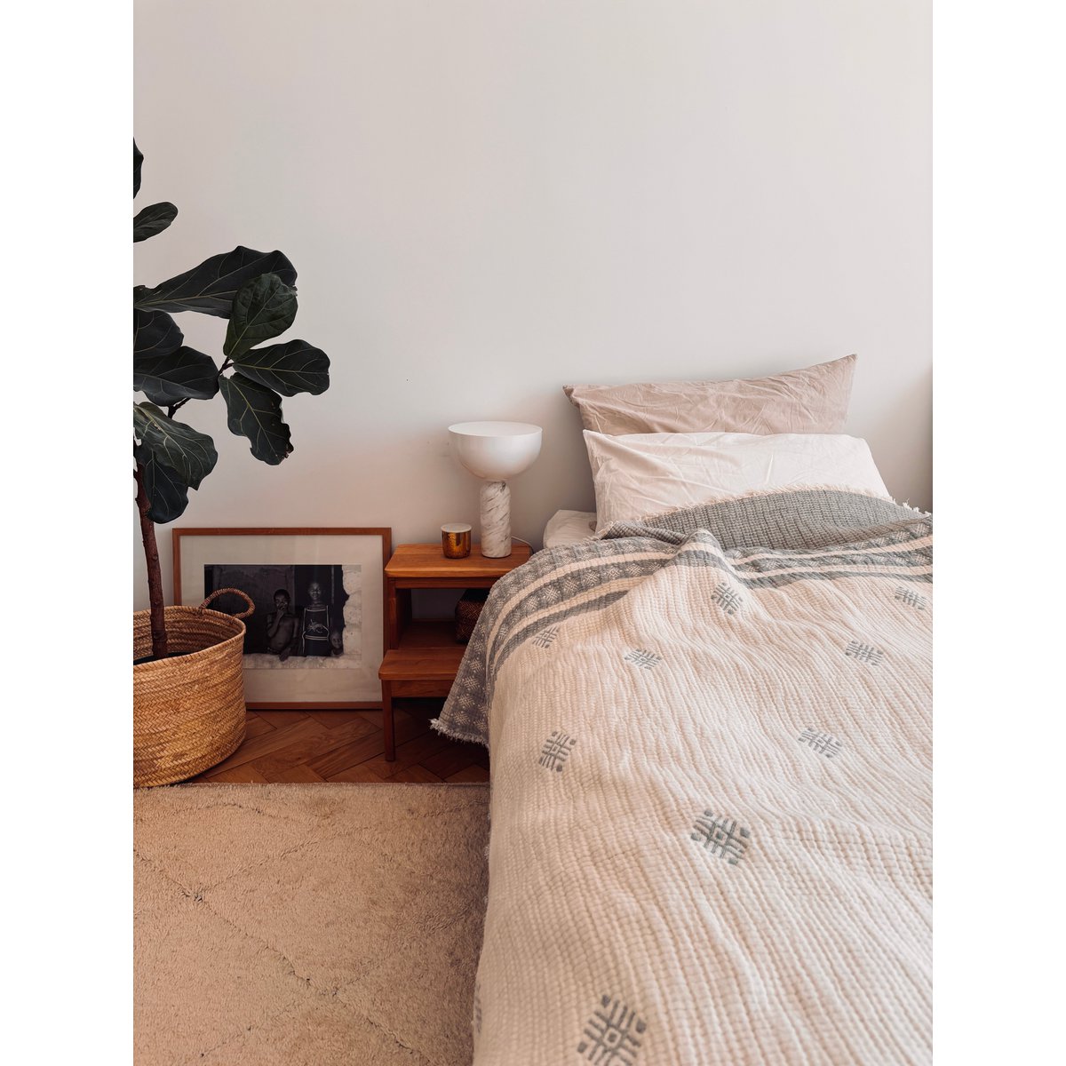 Muslin blanket - light gray-white - 2.20 x 2.50 m MESSE