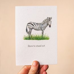 'Born to stand out' Eco-friendly Motivational Card
