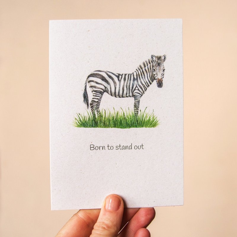 'Born to stand out' Eco-friendly Motivational Card
