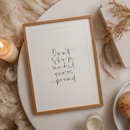 Poster: Don't stop until you're proud