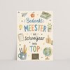 Ansichtkaart bedankt meester