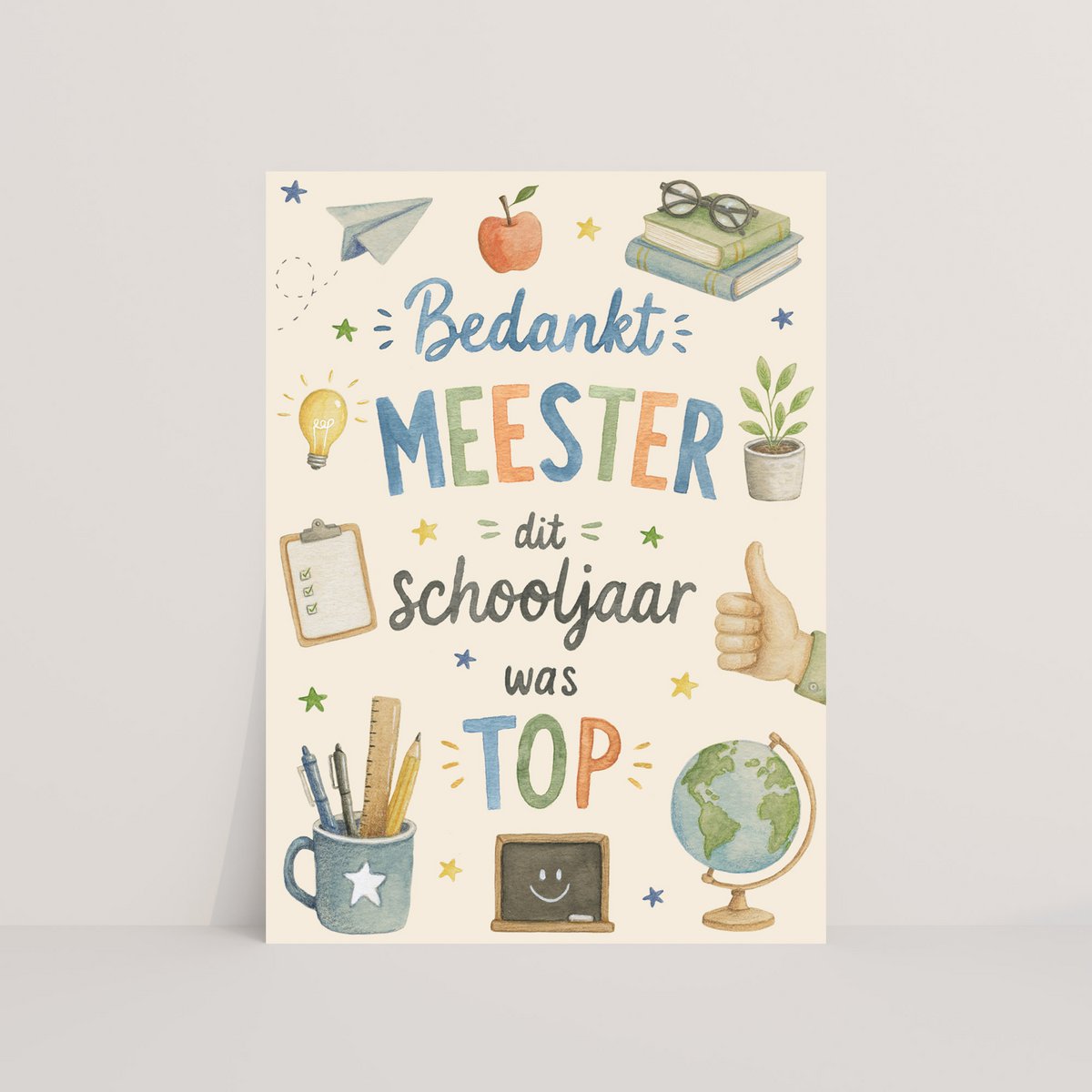 Postkarte Danke, Meister