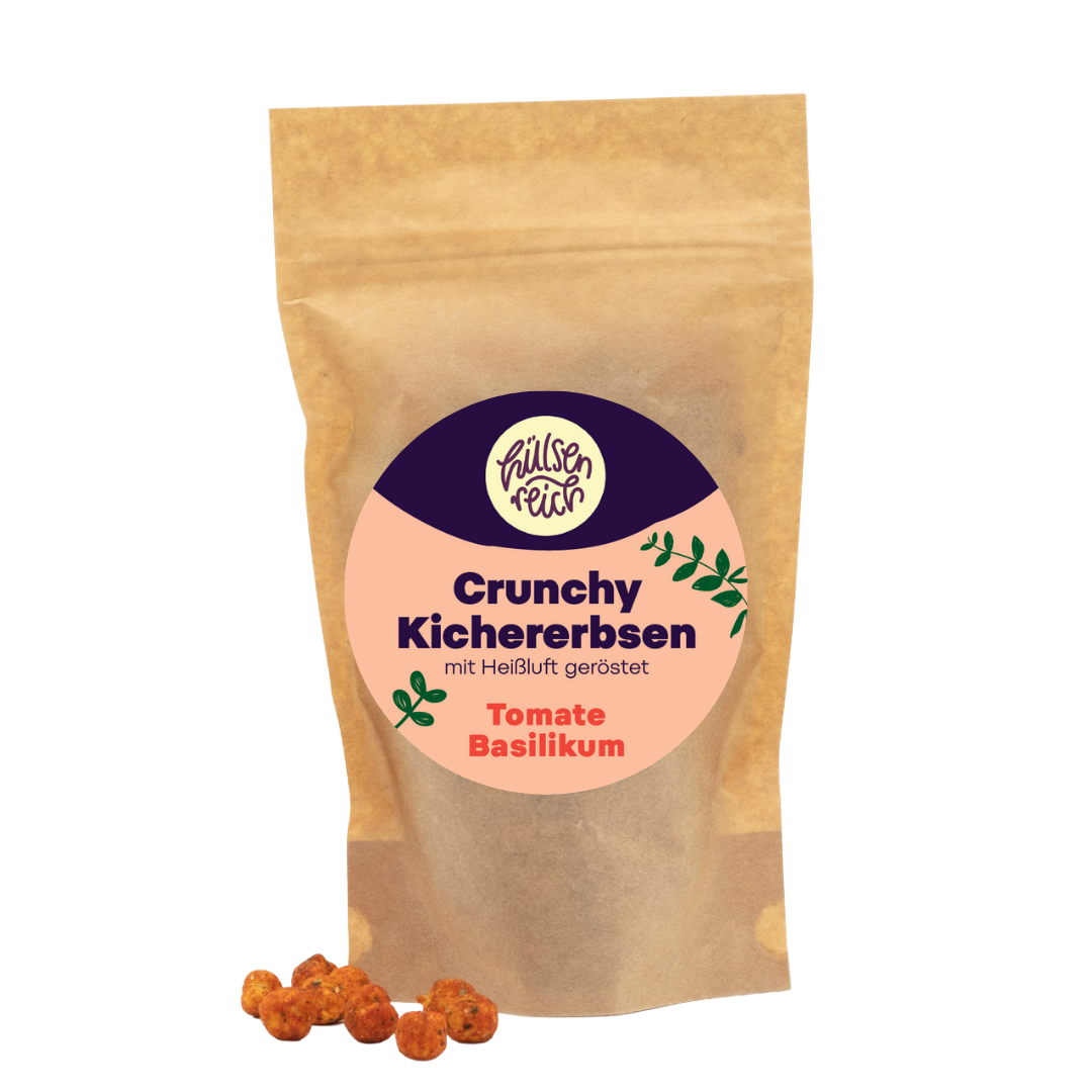 Crunchy Kichererbsen Tomate-Basilikum