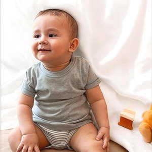 OrganicEra Biologisch Baby S/S T-shirt Body, Aqua