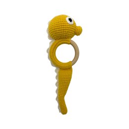 Handgefertigte Babyrassel - Seepferdchen