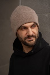 NAOMI hat – 100% merino wool – taupe