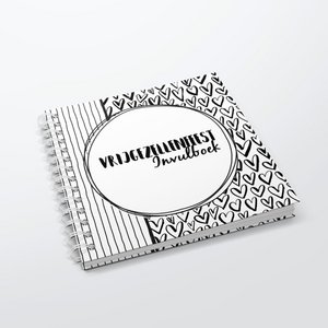 Invulboek SilliBeads - Het Vrijgezellenfeest Invulboek (Bride to Be) - Hardcover Wire-o (REEKS ZWART/WIT)