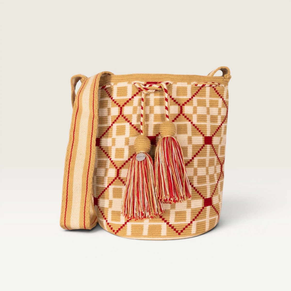 Geometric crossbody L | Caramel