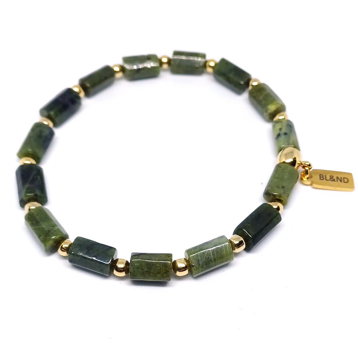 Edelsteen kolom stretch armband