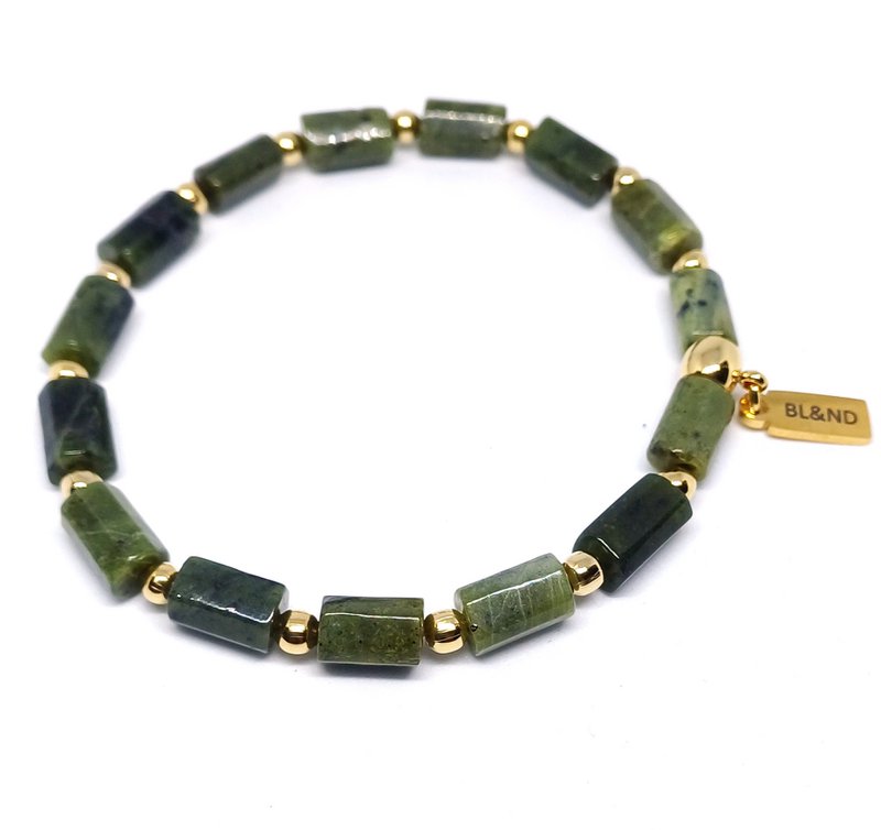Bracciale elasticizzato con colonna di pietre preziose