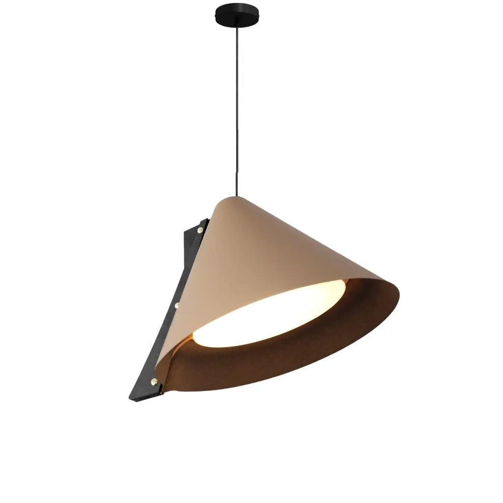 Silence M pendant light D40cm recycled leather