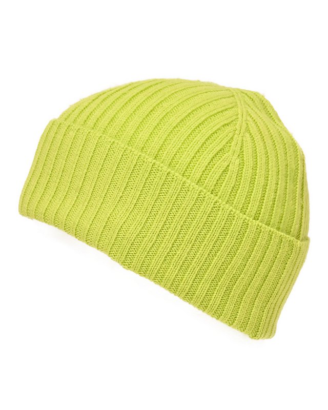 Czapka 100% Merino neo zielona