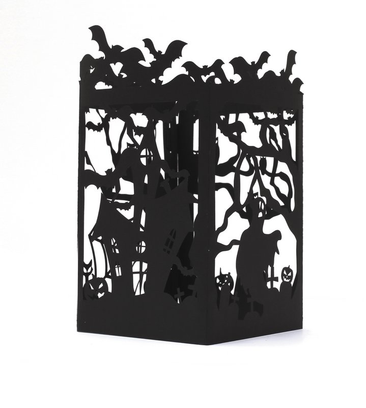 HALLOWEEN PAPER TEALIGHT HOLDER 150 x 100 mm
