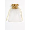 Giftbag made of organza and jute with string (10 pcs)