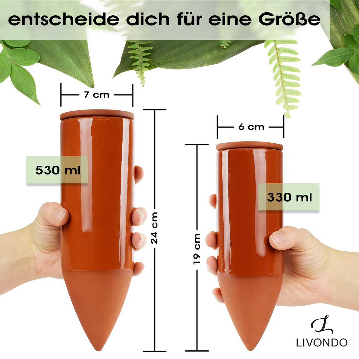 Terracotta Bewässerungshilfe handgefertigt - 330 ml