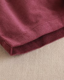 Short violet en velours côtelé pour fille avec boutons sur le devant P75-11604111