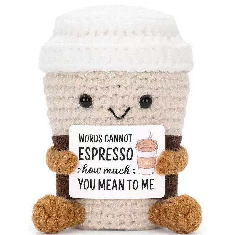 Q-J2.2 T2405-454 Gestrickter positiver Espresso 8,5 cm