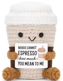 Q-J2.2 T2405-454 Gestrickter positiver Espresso 8,5 cm