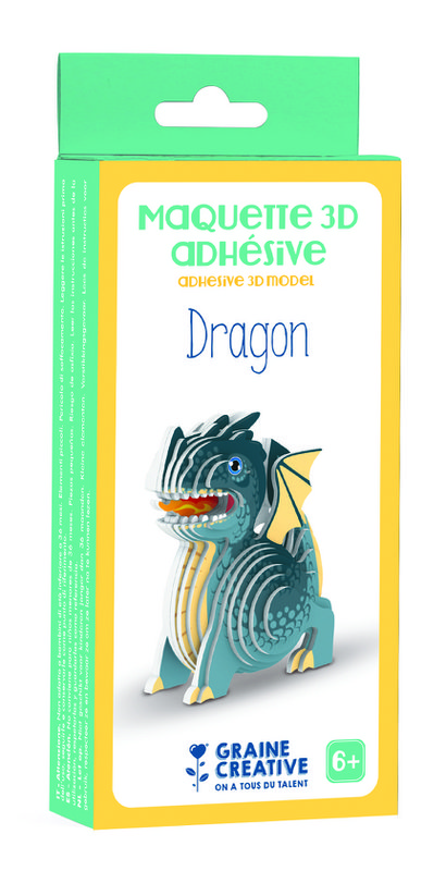 KLEEF KARTON 3D - MODEL DRAAK