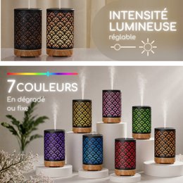 Ultrasonic Diffuser - Sofia – Diffusion of Essential Oils with Remote Control – Metal – Original Decorative Gift Idea