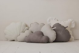 Almohada de concha de lino "Pigeon Grey"