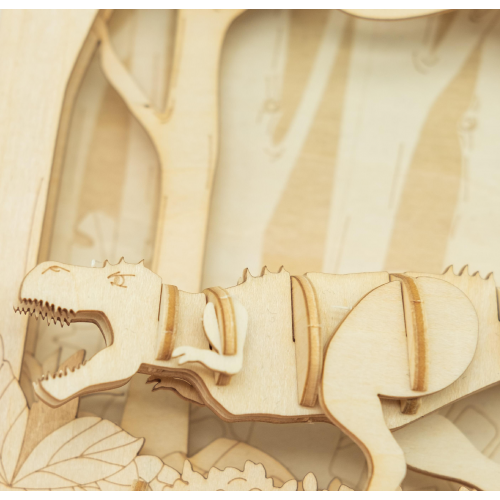 Bausatz 3D Theater T- Rex Tyrannosaurus- Holz