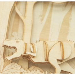 Bausatz 3D Theater T- Rex Tyrannosaurus- Holz