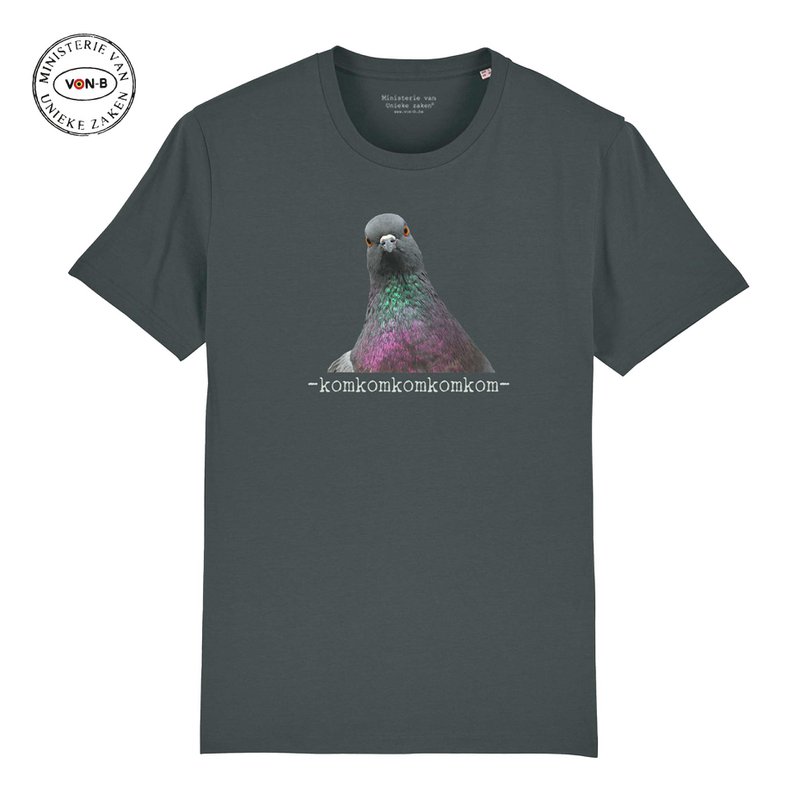 T-shirt unisex - Antraciet - Duif