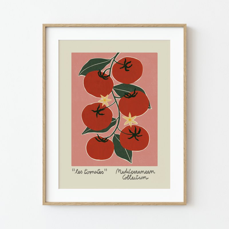 Mediterrane Sammlung – Tomaten-Kunstdruck