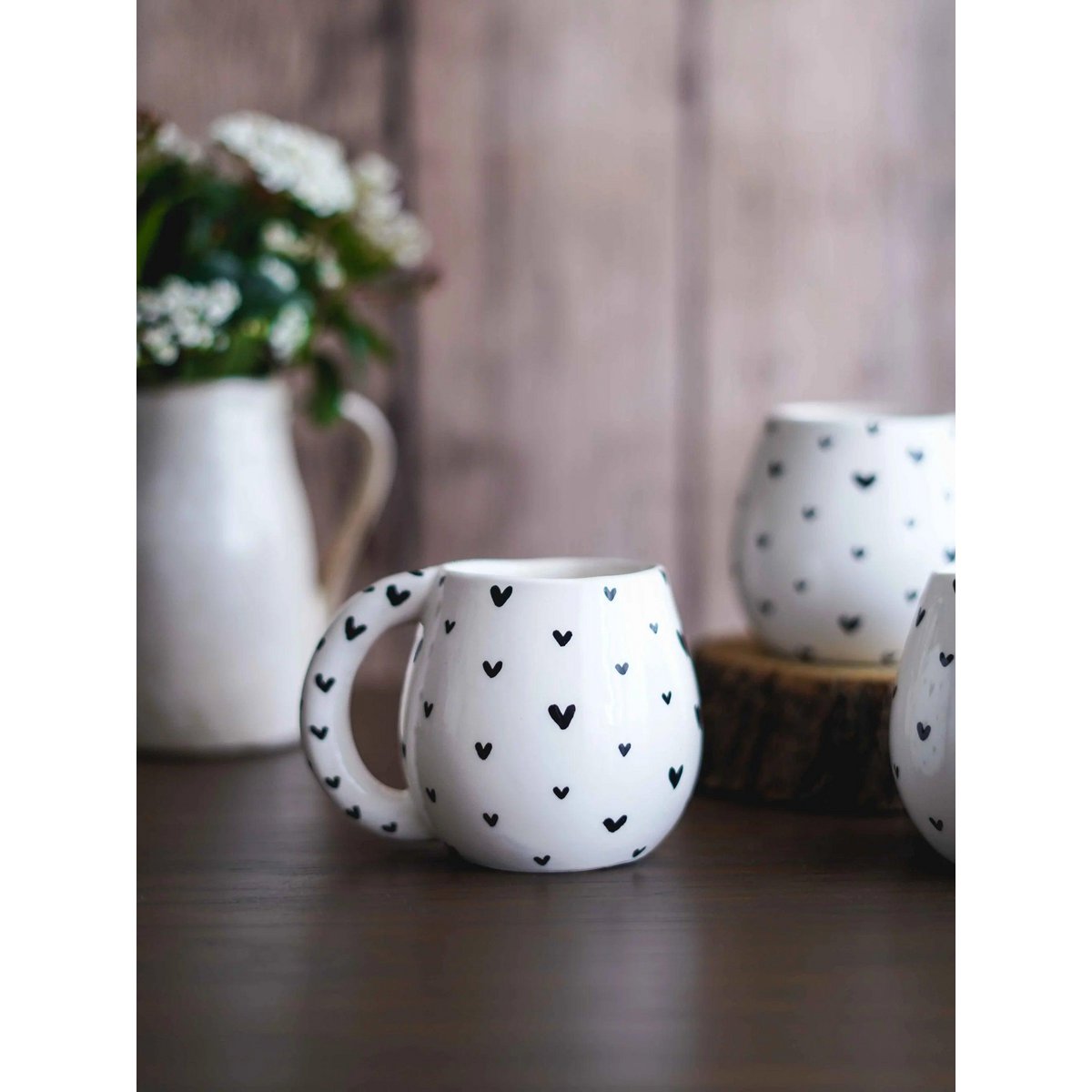 Black Hearts Mug – Handmade in Portugal