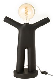 Lampa J-Line P'tit Maurice - żywica poliestrowa - czarna