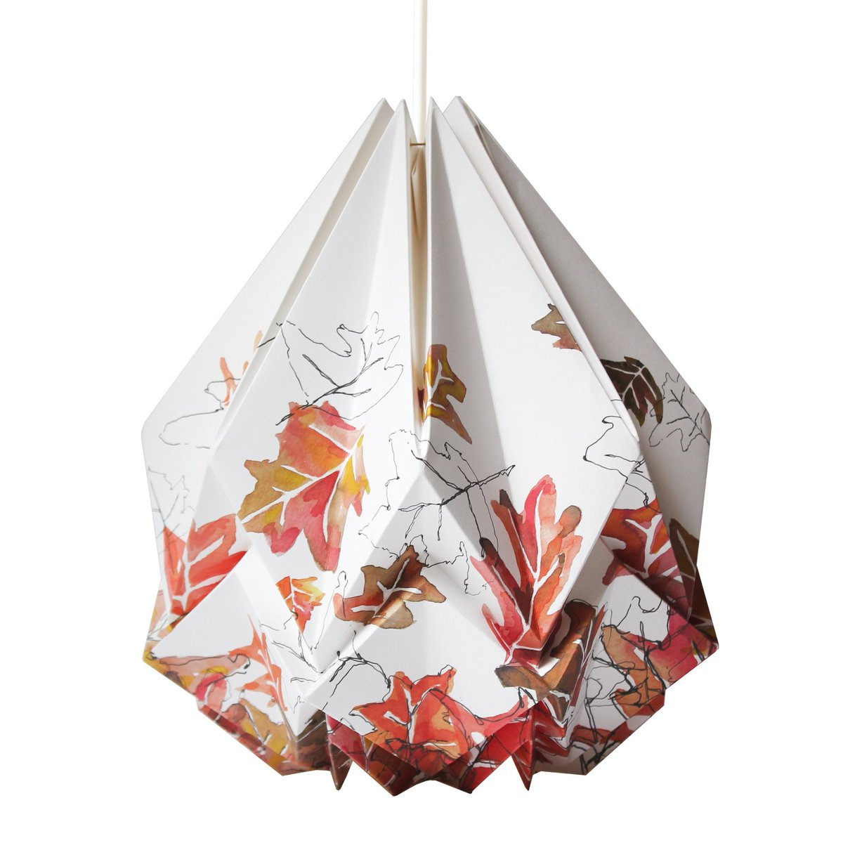 Lámpara colgante Paper Origami - Estampado Otoño - talla M