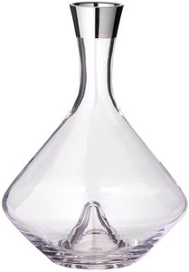 EDZARD Dekanter Karaffe Frederick, mundgeblasenes Kristallglas mit Platinrand, H 27 cm, Füllmenge 2,1 Liter