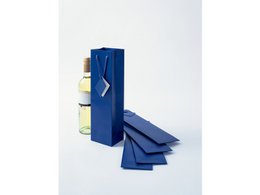 Cadeautas Sigel fles, ultramarijn blauw, matte lak, cadeaukaartje, papier, 157 g,