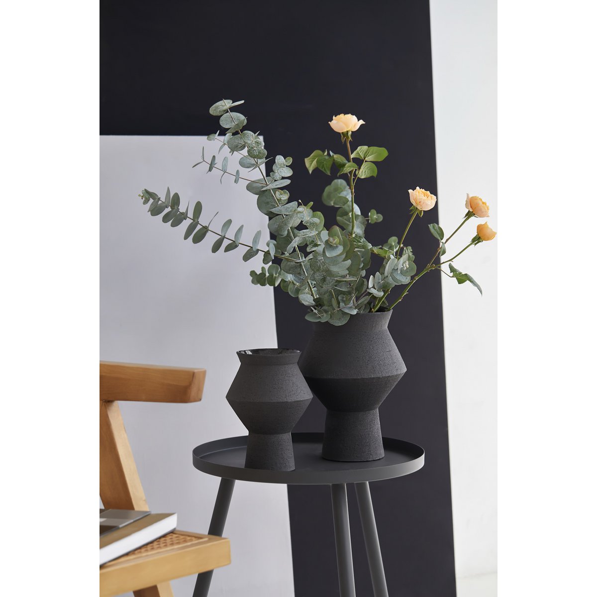 jaggy kantet rund vase i keramik, CUZCO 20ZW