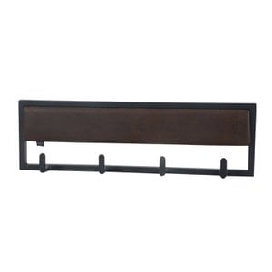 Wandgarderobe aus beschichtetem Metall mit Samt- oder Lederoptik – Burgunderrot, 60 cm