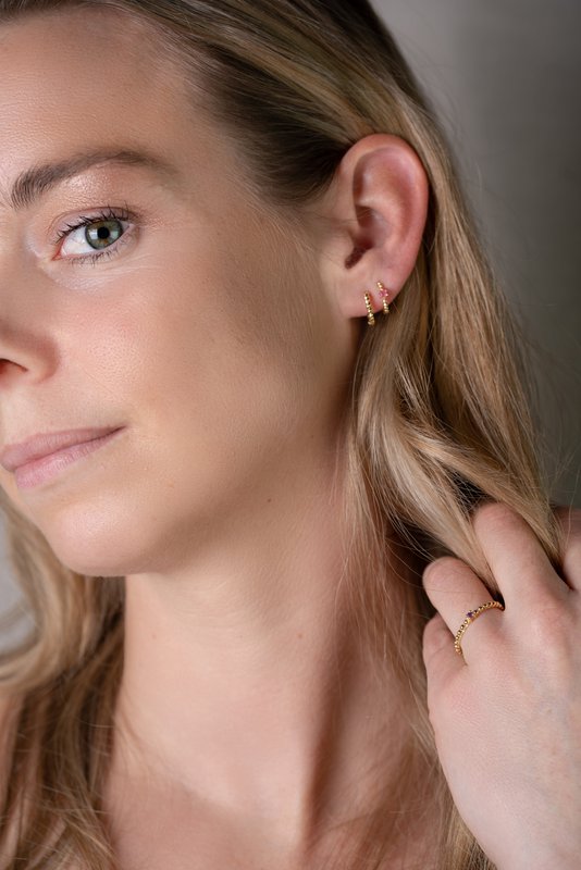 Roma orecchino twist argento