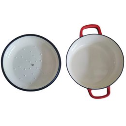 Gietijzeren Braadpan RODELUXE Rood 30x34x6cm