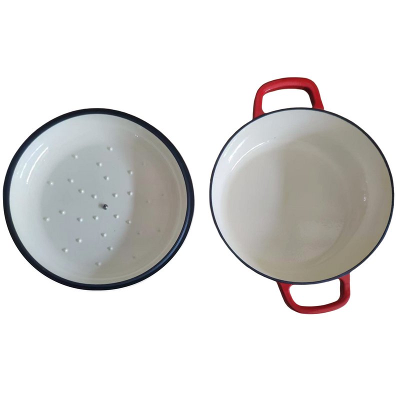Gietijzeren Braadpan RODELUXE Rood 30x34x6cm