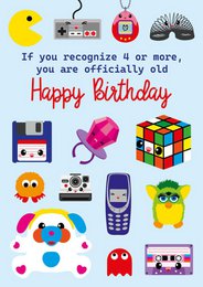 80s and 90s birthday card