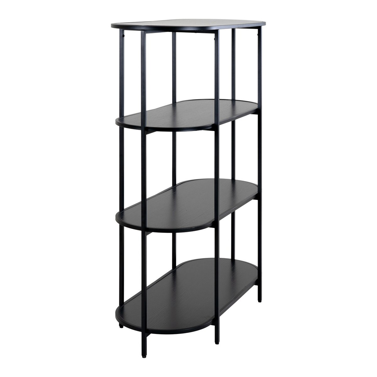 Vita Plank - Zwart, Staal/spaanplaat/melaminefolie, 85x36x111 cm