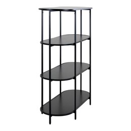 Vita Plank - Zwart, Staal/spaanplaat/melaminefolie, 85x36x111 cm