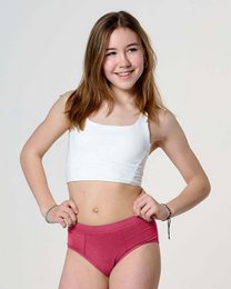 Menstruationsbukser hipsterpiger – kraftig absorption (kirsebærprint)