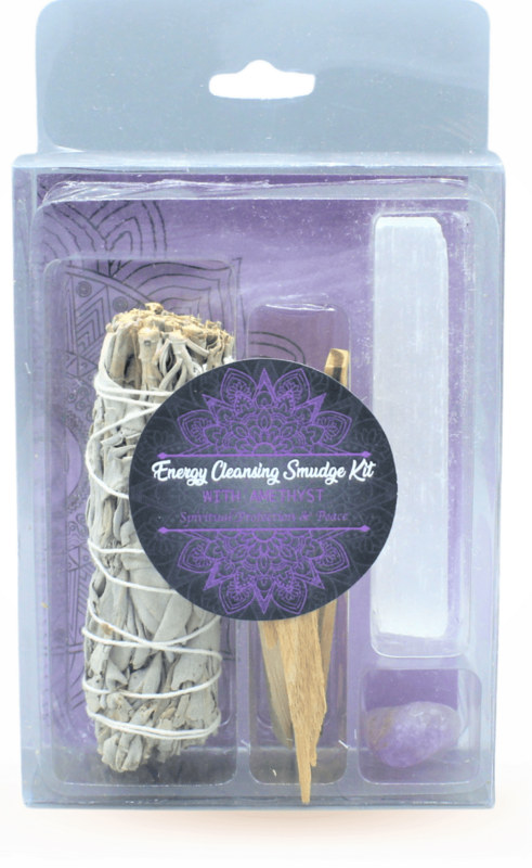 Energy Cleansing Smudge Kits met Amethist