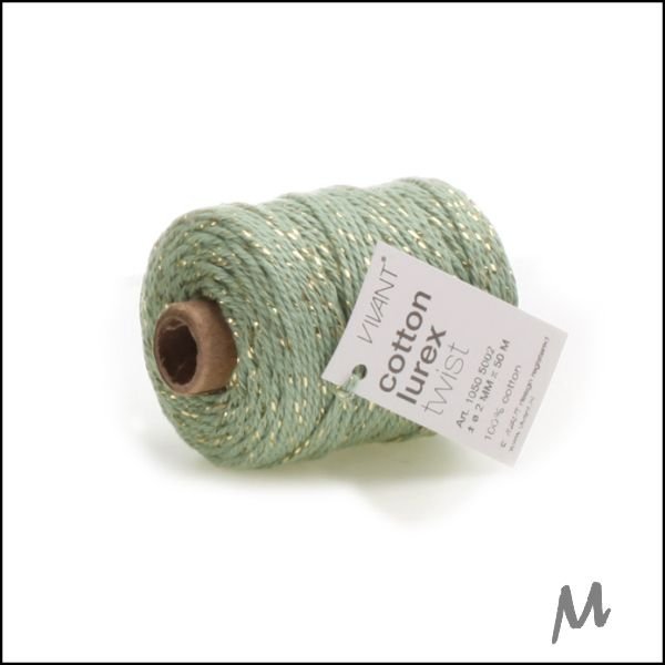 Lurex twist cord - jade green