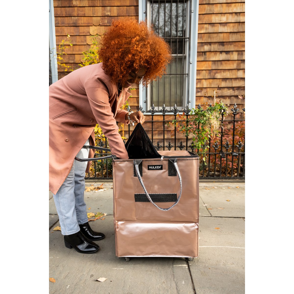 Hulkenbag Large Rosegold met ingebouwde Cover