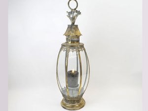 Laterne antique, H69,5xD21cm, antique-gold