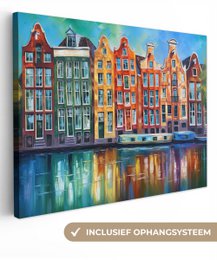 Canvas Painting - Wall Decoration Amsterdam - Oil - Grease - Painting - Art - Wall Decoration Living Room - Bedroom Decoration - Room Accessories - Canvas Paintings
